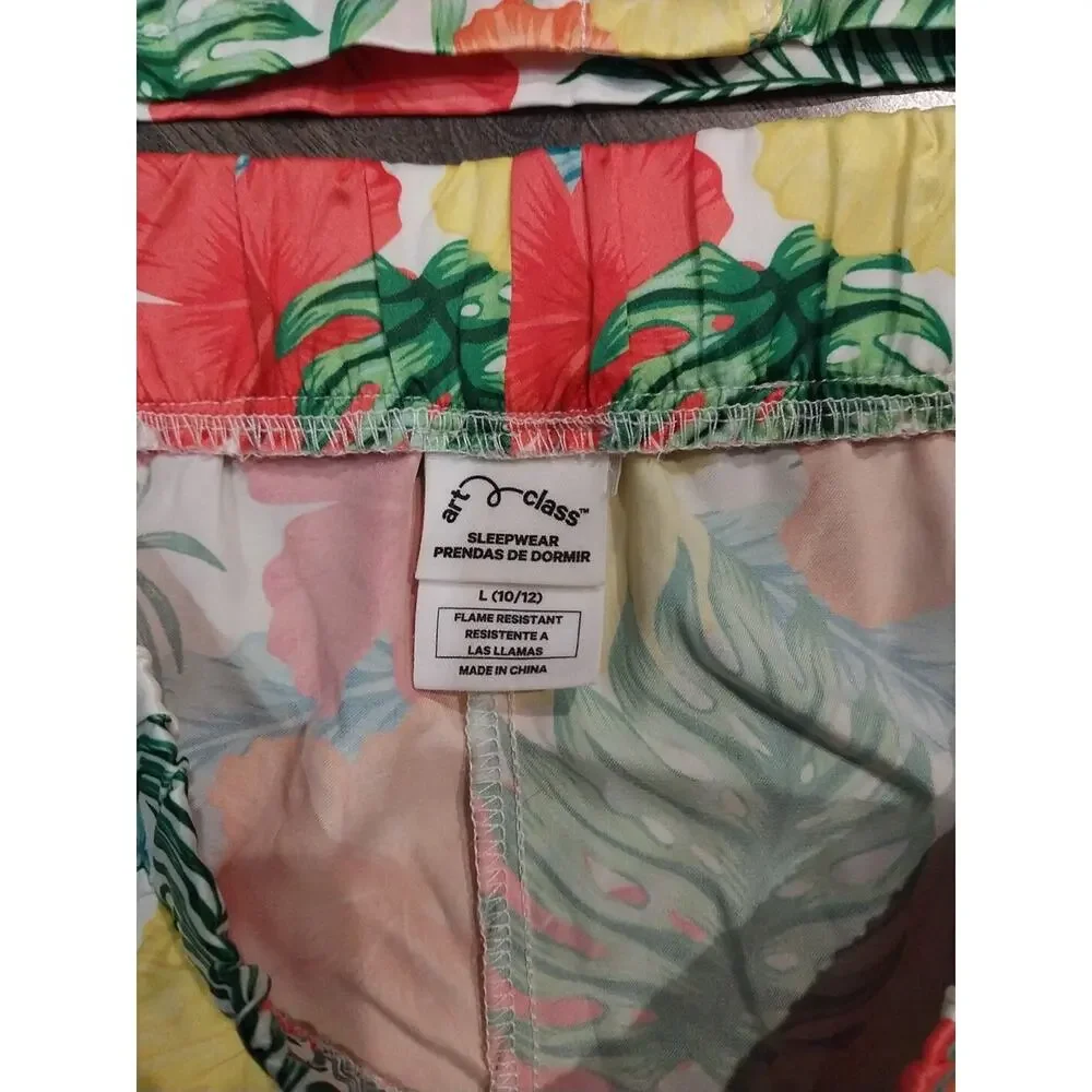 Girls Art Class Hawaiian Sleepwear Size 8 Top Size 10/12 Short Set NWOT